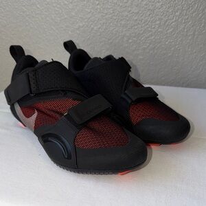 Nike Kids Black and Red Hook-and-Loop Athletic Sneakers